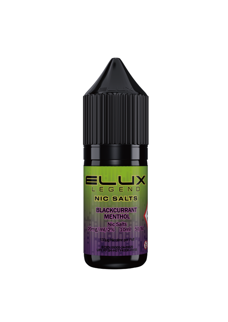 Load image into Gallery viewer, BLACKCURRANT MENTHOL NIC SALT E-LIQUID BY ELUX LEGEND