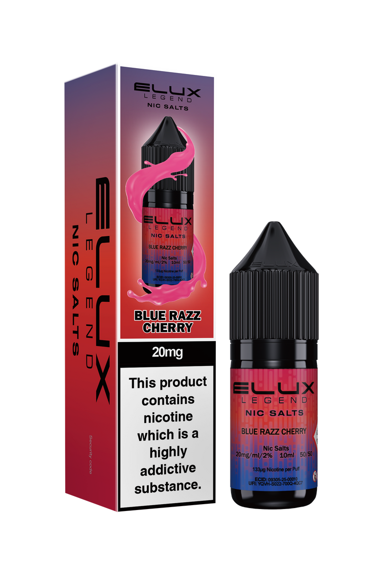 Load image into Gallery viewer, BLUE RAZZ CHERRY NIC SALT E-LIQUID BY ELUX LEGEND