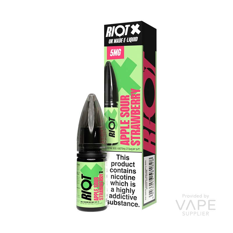 Load image into Gallery viewer, Riot X Apple Sour Strawberry Nic Salt 10ml