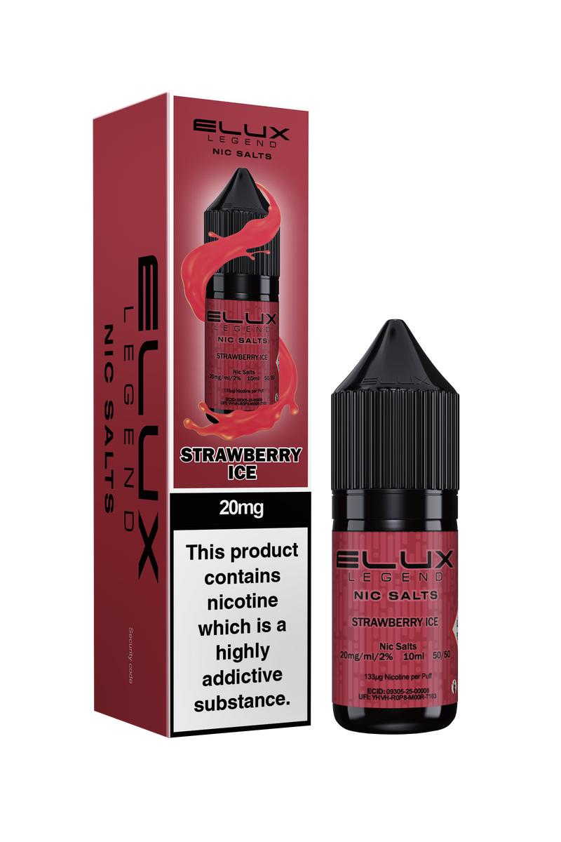 Load image into Gallery viewer, STRAWBERRY ICE NIC SALT E-LIQUID BY ELUX LEGEND
