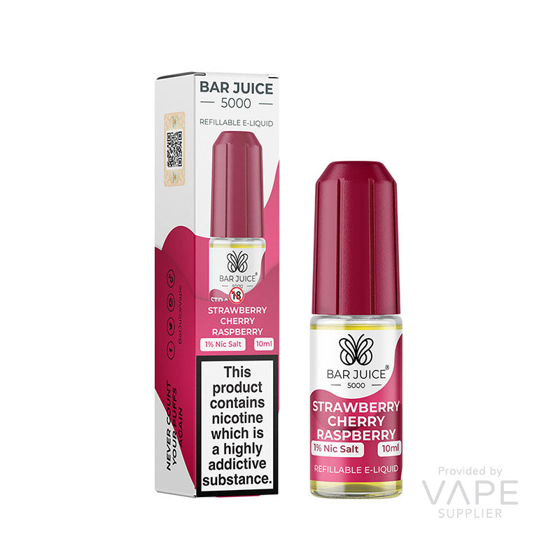 Load image into Gallery viewer, Bar Juice 5000 Strawberry Cherry Raspberry Nic Salt 10ml