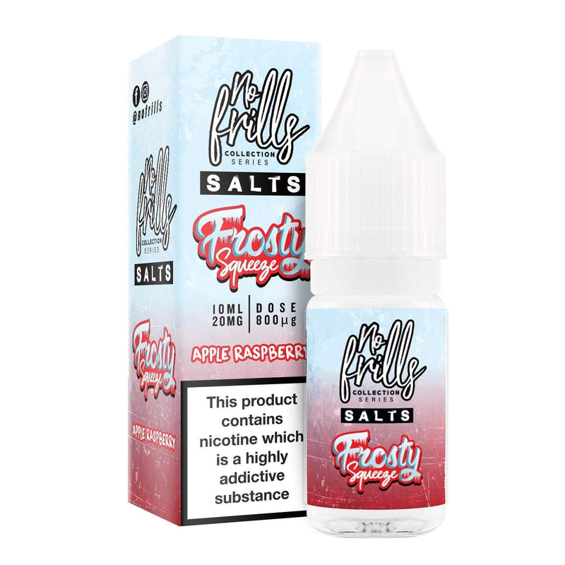 Load image into Gallery viewer, No Frills Nic Salt E-Liquids 10ml / Apple &amp; Raspberry / 10mg No Frills Frosty Squeeze Collection Nic Salts
