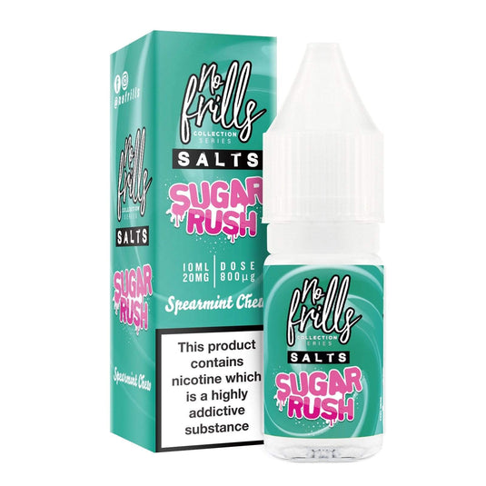 No Frills Nic Salt E-Liquids 10ml / Spearmint Chew / 10mg No Frills Sugar Rush Collection Nic Salts