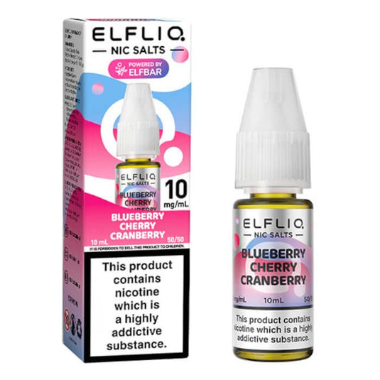 ELFLIQ Blueberry Cherry Cranberry Nic Salt E-Liquid 10ml
