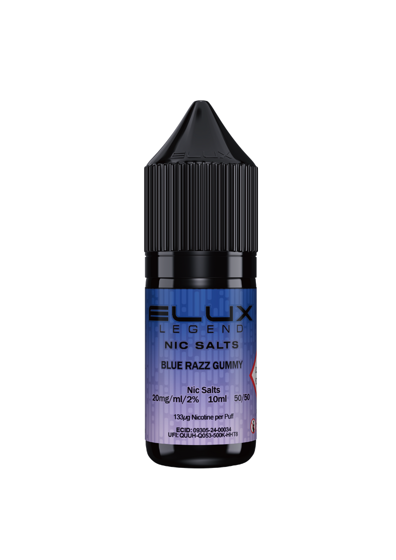 Load image into Gallery viewer, BLUE RAZZ GUMMY NIC SALT E-LIQUID BY ELUX LEGEND
