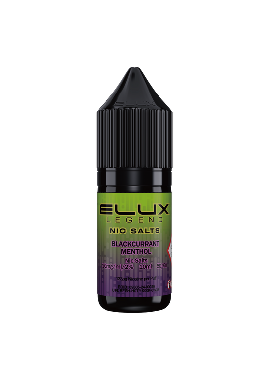 BLACKCURRANT MENTHOL NIC SALT E-LIQUID BY ELUX LEGEND