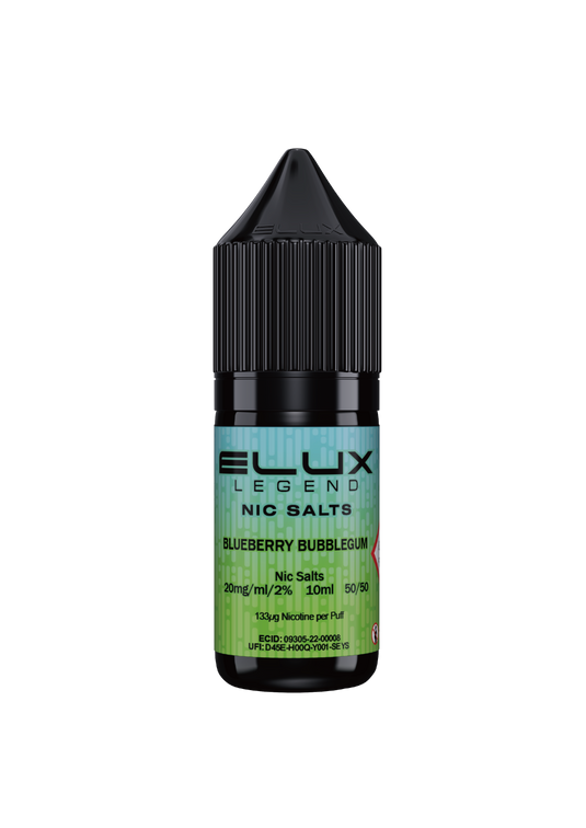 BLUEBERRY BUBBLEGUM NIC SALT E-LIQUID BY ELUX LEGEND