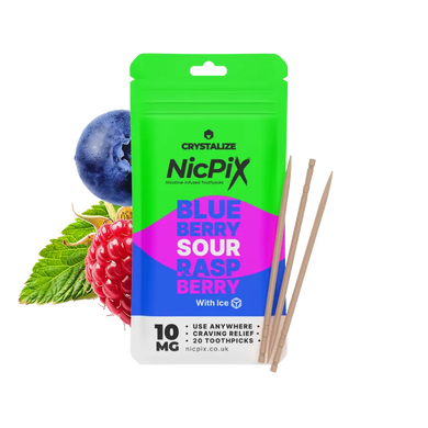 NICPIX BLUEBERRY SOUR RASPBERRY NICOTINE INFUSED TOOTHPICKS