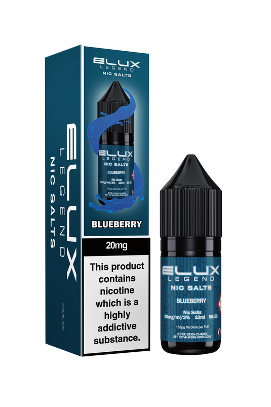 BLUEBERRY NIC SALT E-LIQUID BY ELUX LEGEND