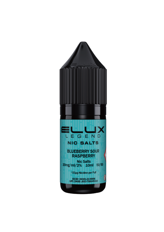 BLUEBERRY SOUR RASPBERRY NIC SALT E-LIQUID BY ELUX LEGEND