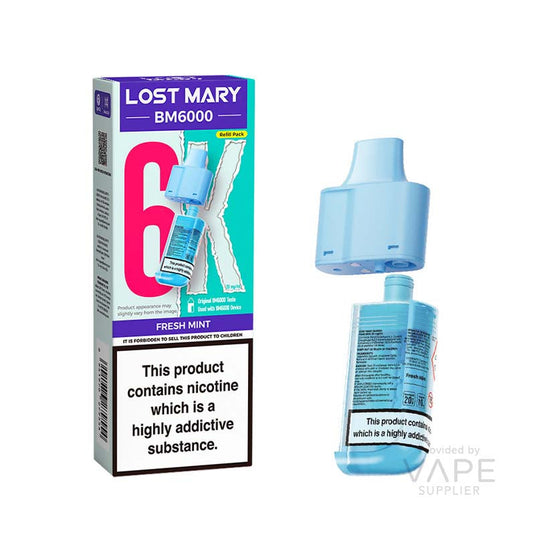 Lost Mary BM6000 Pods - Fresh Mint 20mg