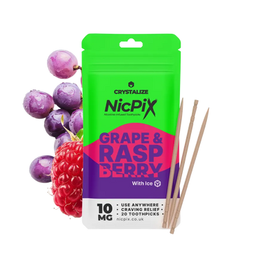 NICPIX GRAPE & RASPBERRY NICOTINE INFUSED TOOTHPICKS