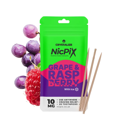 NICPIX GRAPE & RASPBERRY NICOTINE INFUSED TOOTHPICKS