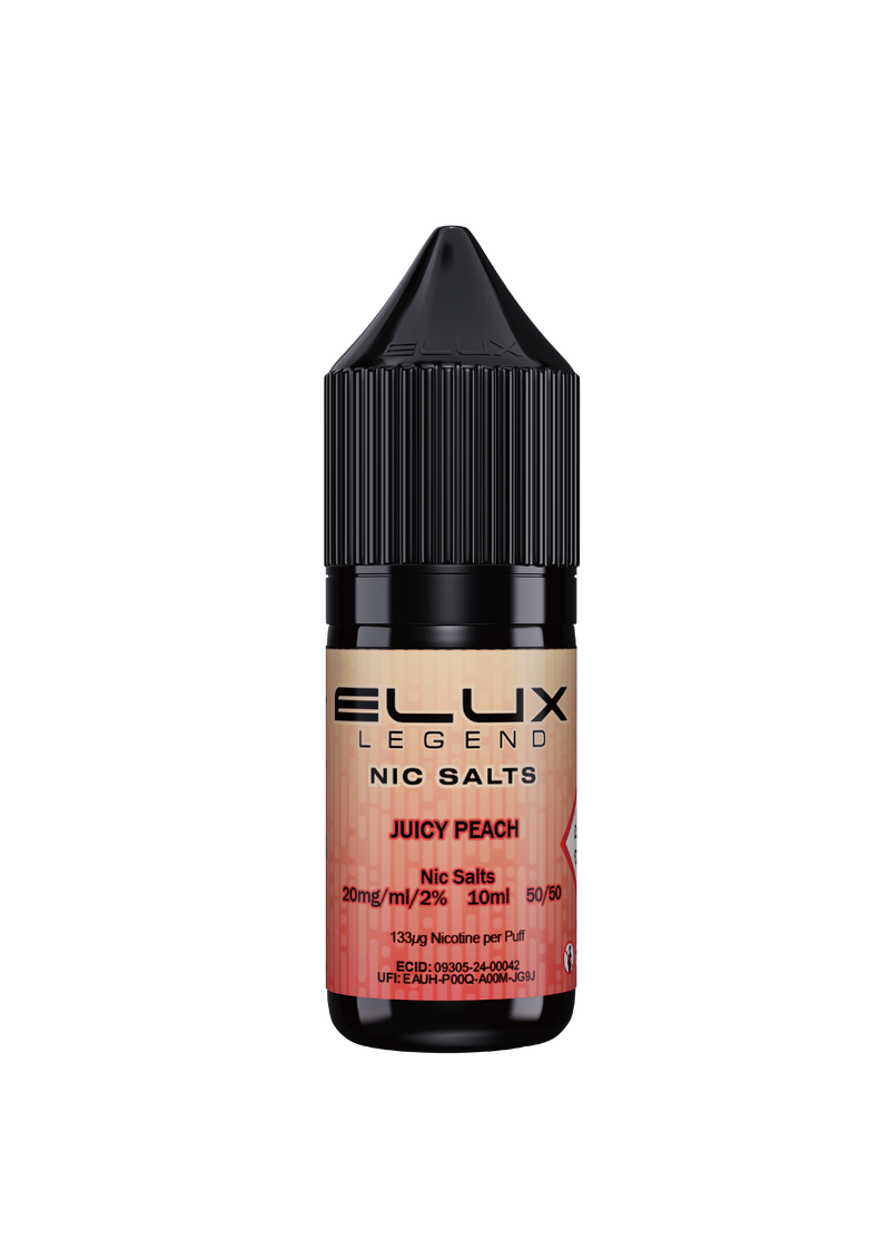 Load image into Gallery viewer, JUICY PEACH NIC SALT E-LIQUID BY ELUX LEGEND
