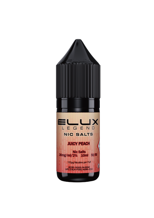 JUICY PEACH NIC SALT E-LIQUID BY ELUX LEGEND