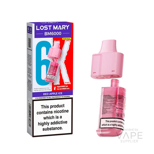 Lost Mary BM6000 Pods - Red Apple Ice 20mg