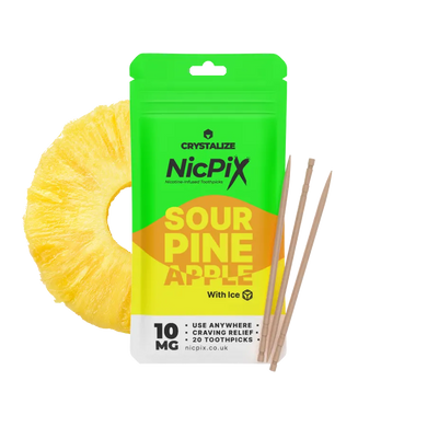 NICPIX SOUR PINEAPPLE NICOTINE INFUSED TOOTHPICKS