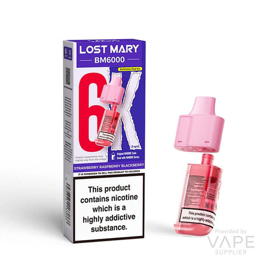 Lost Mary BM6000 Pods - Strawberry Raspberry Blackberry 20mg