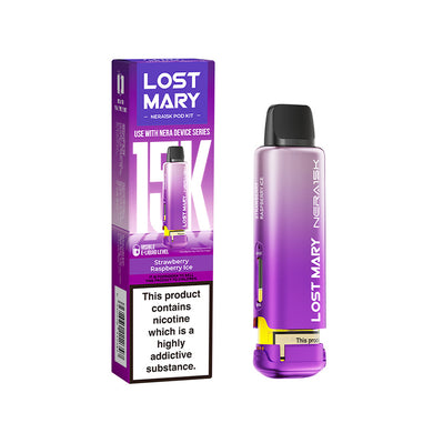 STRAWBERRY RASPBERRY ICE LOST MARY NERA 15K REFILL POD