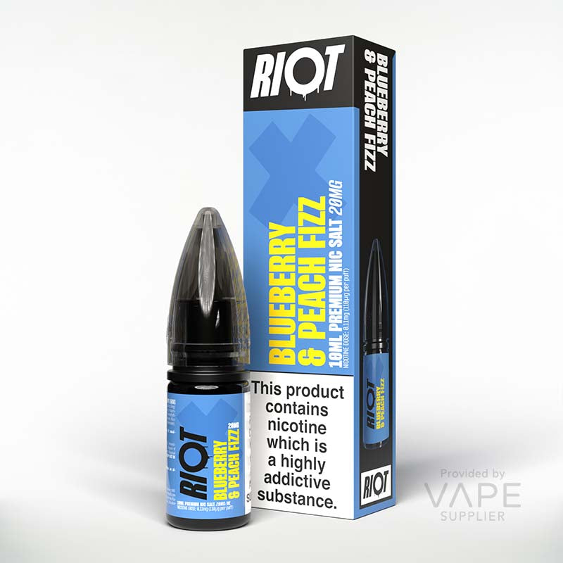 Load image into Gallery viewer, Riot X Blueberry &amp; Peach Fizz Nic Salt 10ml
