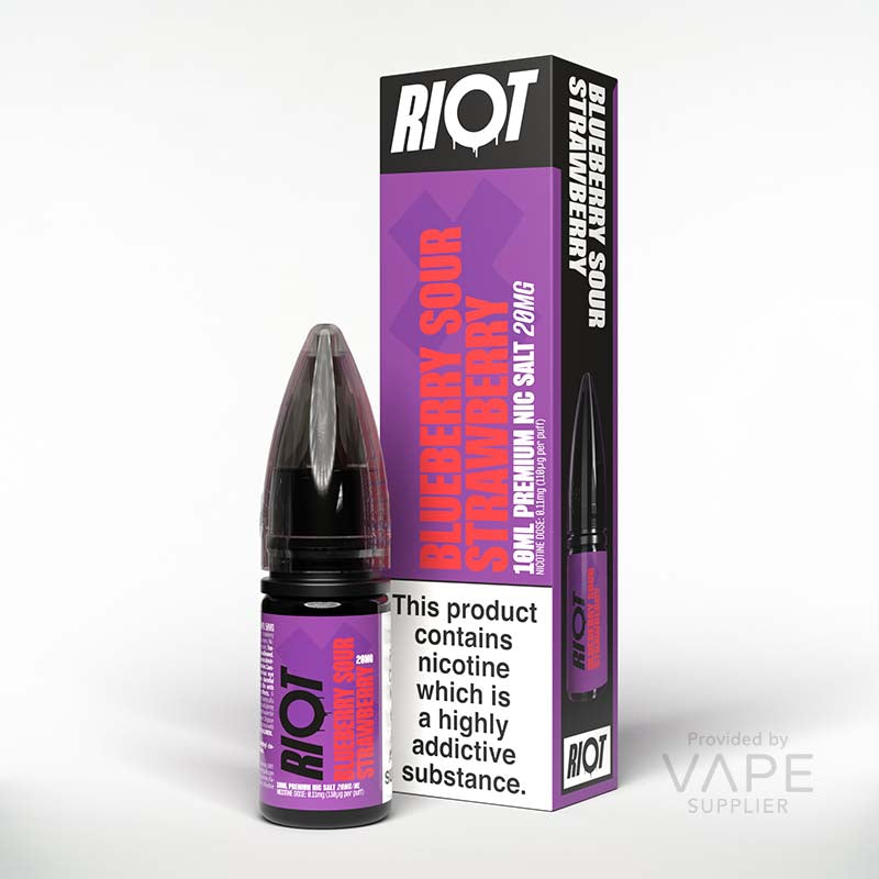 Load image into Gallery viewer, Riot X Blueberry Sour Strawberry Nic Salt 10ml
