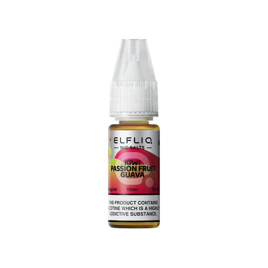 ELFLIQ Kiwi Passionfruit Guava Nic Salt E-Liquid 10ml