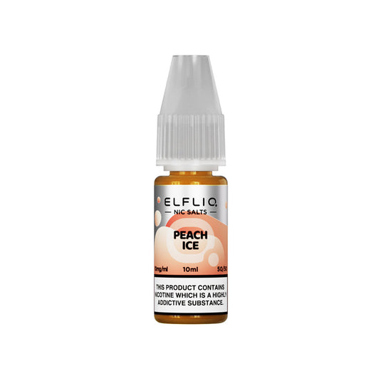 ELFLIQ Peach Ice Nic Salt E-Liquid 10ml