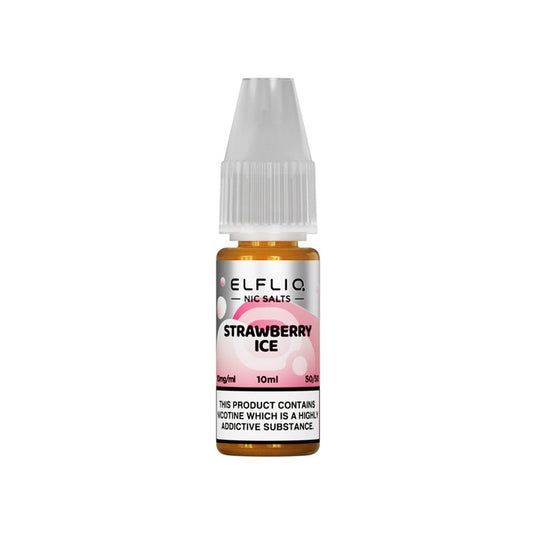 ELFLIQ Strawberry Ice Nic Salt E-Liquid 10ml