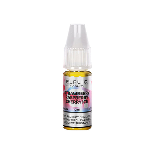 ELFLIQ Strawberry Raspberry Cherry Ice Nic Salt E-Liquid 10ml