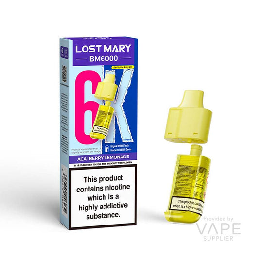 Lost Mary BM6000 Pods - Acai Berry Lemonade 20mg