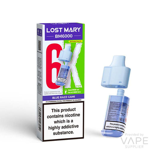 Lost Mary BM6000 Pods - Blue Razz Gami 20mg