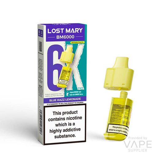 Lost Mary BM6000 Pods - Blue Razz Lemonade 20mg