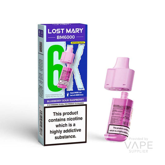 Lost Mary BM6000 Pods - Blueberry Sour Raspberry 20mg