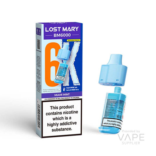 Lost Mary BM6000 Pods - Miami Mint 20mg