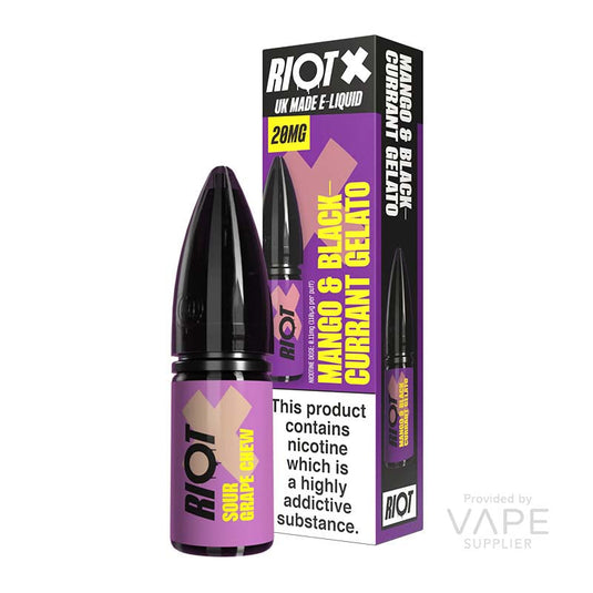 Riot X Mango & Blackcurrant Gelato Nic Salt 10ml