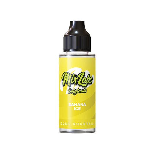 Mix Labs Originals 100ml Banana Ice Shortfill E-Liquid