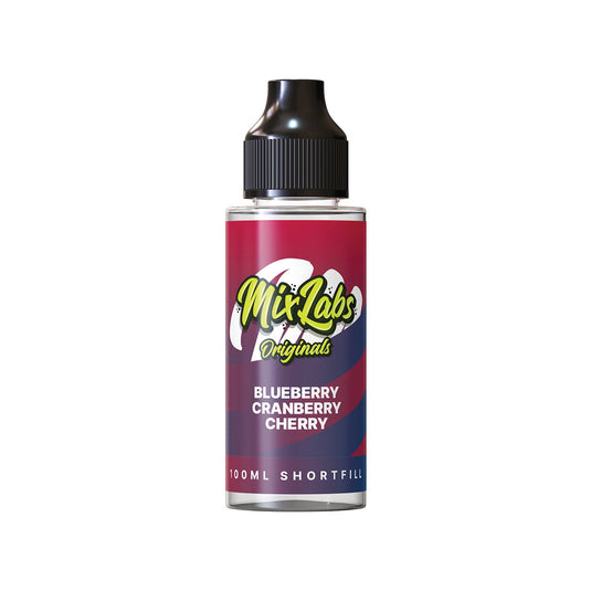 Mix Labs Originals 100ml Blueberry Cranberry Cherry Shortfill E-Liquid