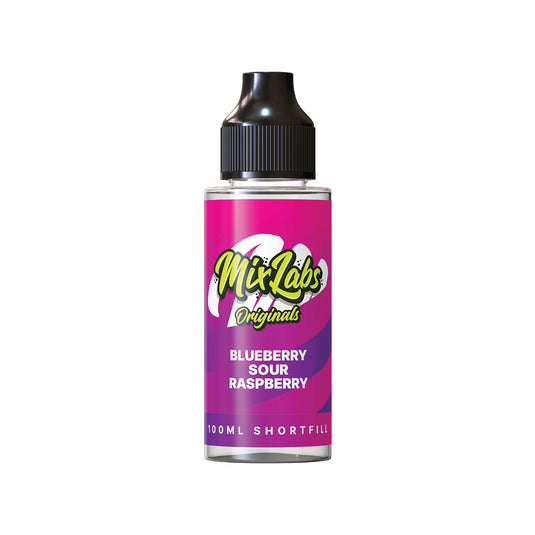Mix Labs Originals 100ml Blueberry Sour Raspberry Shortfill E-Liquid