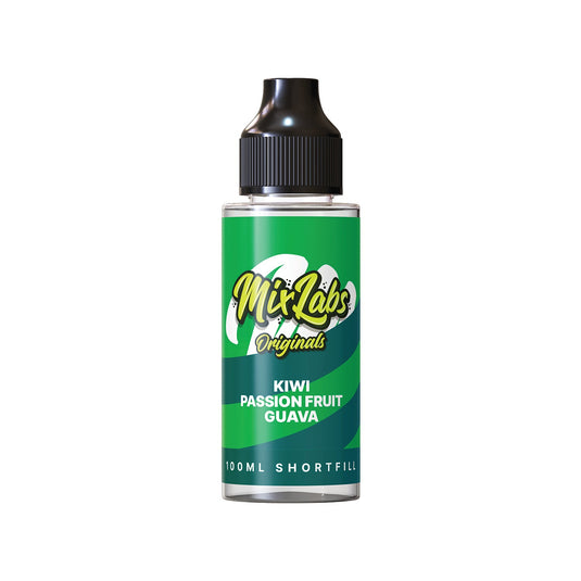 Mix Labs Originals 100ml Kiwi Passionfruit Guava Shortfill E-Liquid