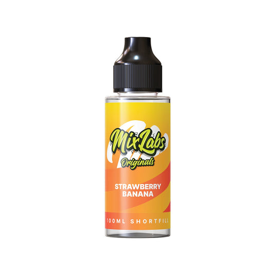 Mix Labs Originals 100ml Strawberry Banana Shortfill E-Liquid