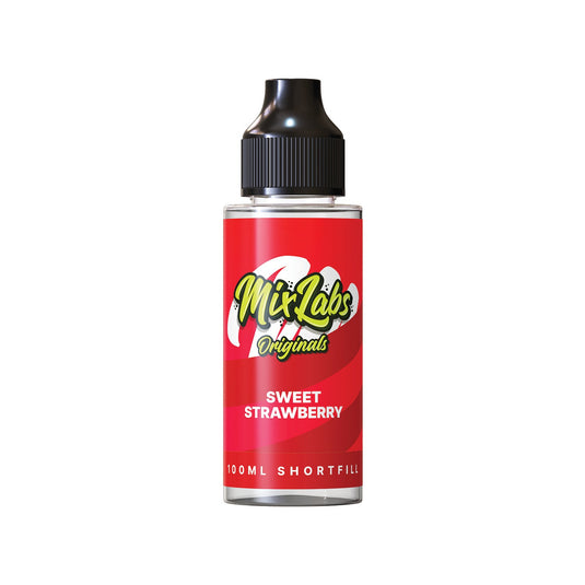 Mix Labs Originals 100ml Sweet Strawberry Shortfill E-Liquid