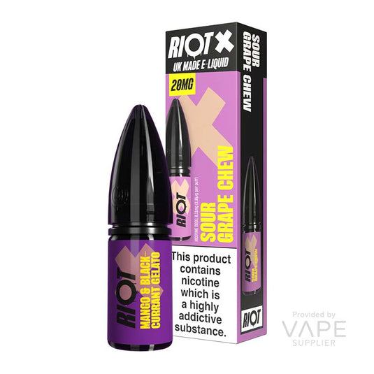 Riot X Sour Grape Chew Nic Salt 10ml