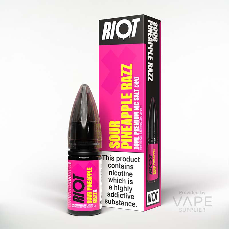Load image into Gallery viewer, Riot X Sour Pineapple Razz Nic Salt 10ml
