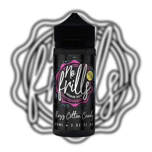 No Frills E-Liquid 100ml / No Frills Razz Cotton Candy No Frills 100ml E-Liquids