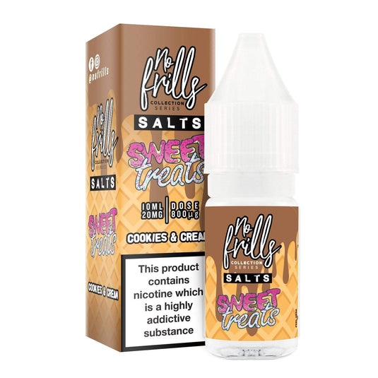 No Frills E-Liquid 10ml / 10mg / Cookies & Cream No Frills Sweet Treats Nic Salts