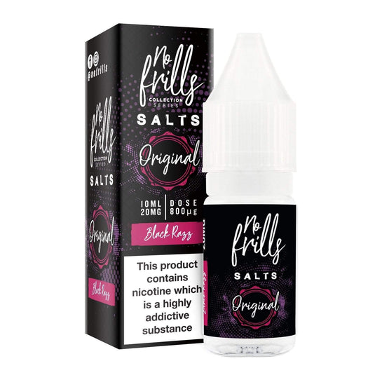 No Frills Nic Salt E-Liquids 10ml / 10mg / Black Razz No Frills Original Nic Salts