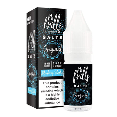 No Frills Nic Salt E-Liquids 10ml / 10mg / Blueberry Slushy No Frills Original Nic Salts