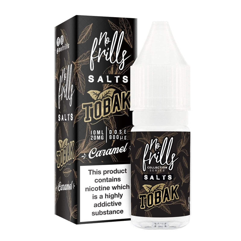 Load image into Gallery viewer, No Frills Nic Salt E-Liquids 10ml / Caramel / 10mg No Frills Tobak Collection Nic Salts
