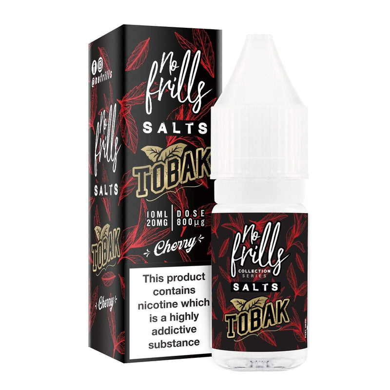 Load image into Gallery viewer, No Frills Nic Salt E-Liquids 10ml / Cherry / 10mg No Frills Tobak Collection Nic Salts
