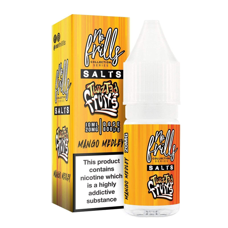 Load image into Gallery viewer, No Frills Nic Salt E-Liquids 10ml / Mango Medley / 10mg No Frills Twisted Fruits Collection Nic Salts
